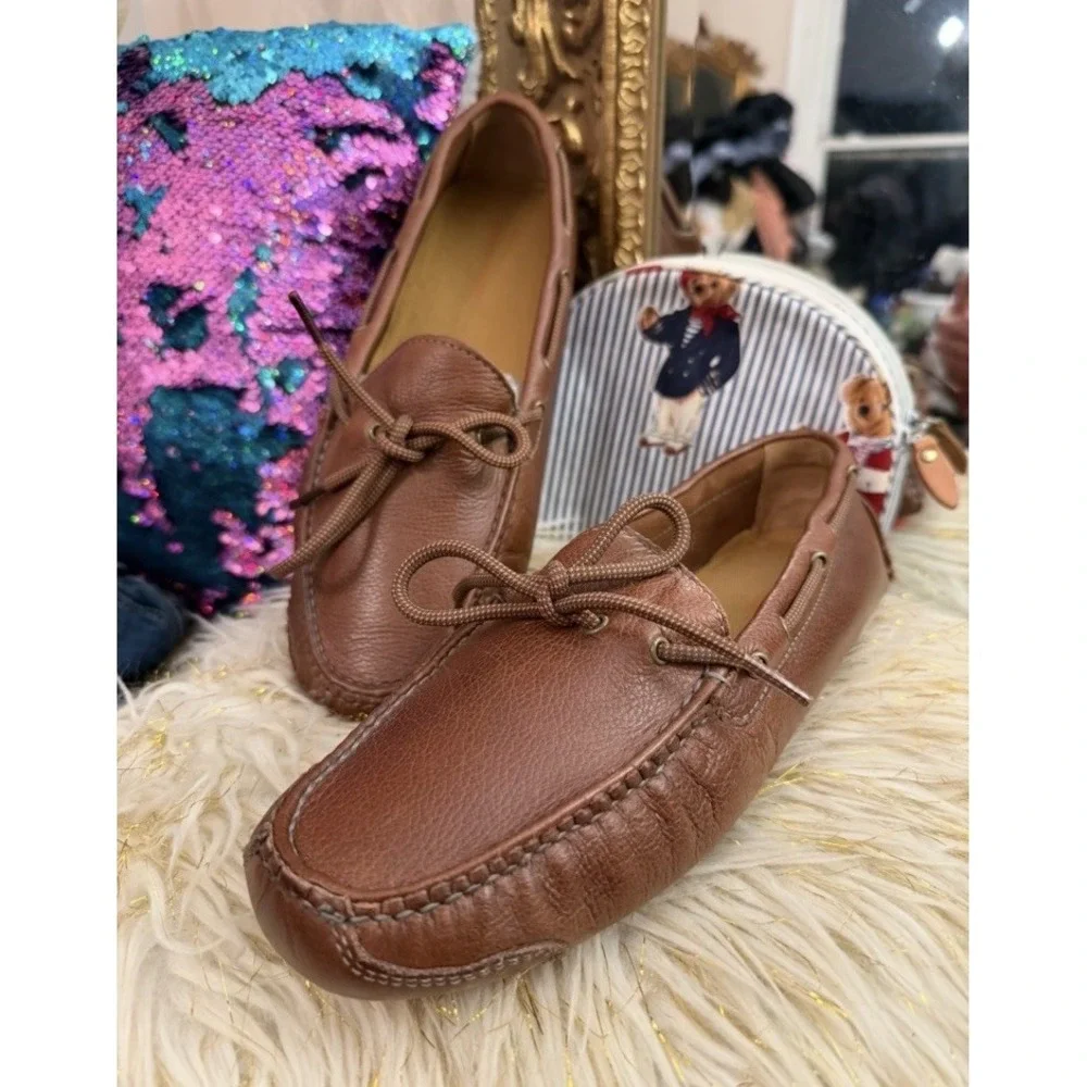 Cole Haan Men's Gunnison Brown Leather Driving Loafers; Size 10EE